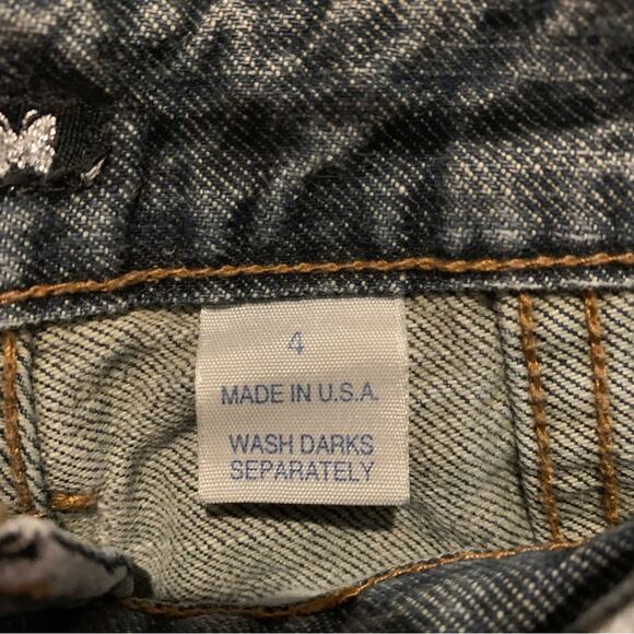 VINTAGE Y2K Frankie B Retro Flare Low-Rise Center Seam Jeans Dark Wash Size 4 - Picture 10 of 11